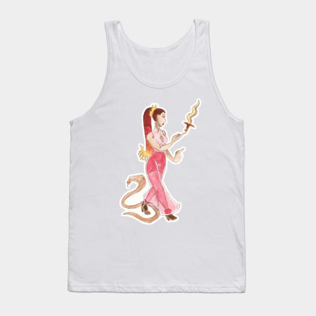 Fire Witch Tank Top by tonguetiedartist